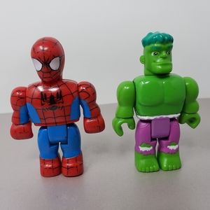 Hulk & Spiderman Mega Bloks 3.5" Toy Action Figures